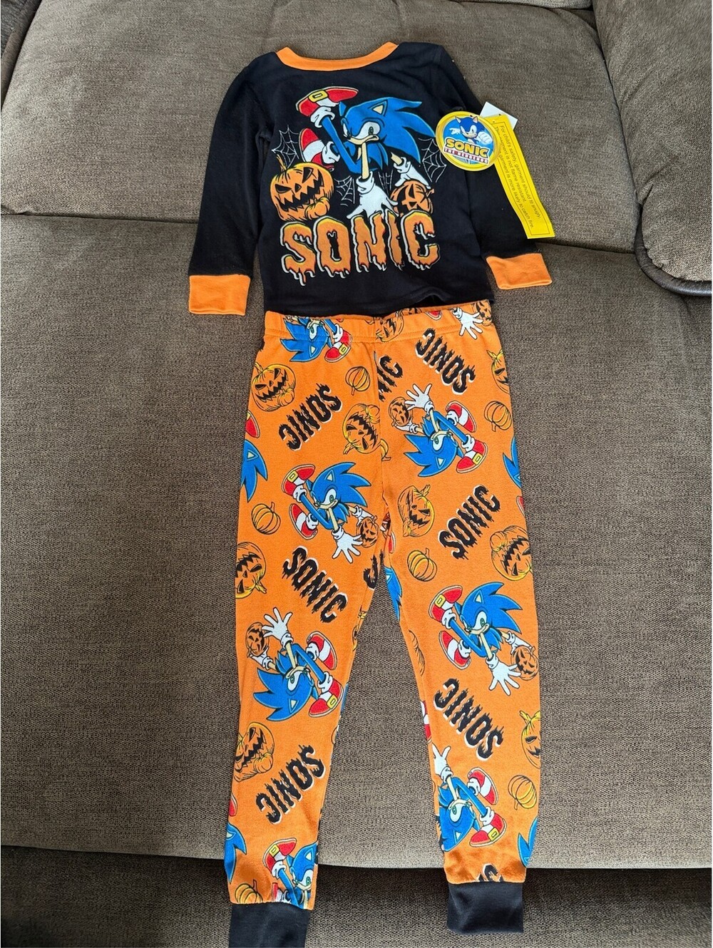 Sonic the Hedgehog Kids Halloween Pajama Set - Size 6